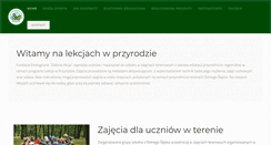 Desktop Screenshot of lekcjewprzyrodzie.pl